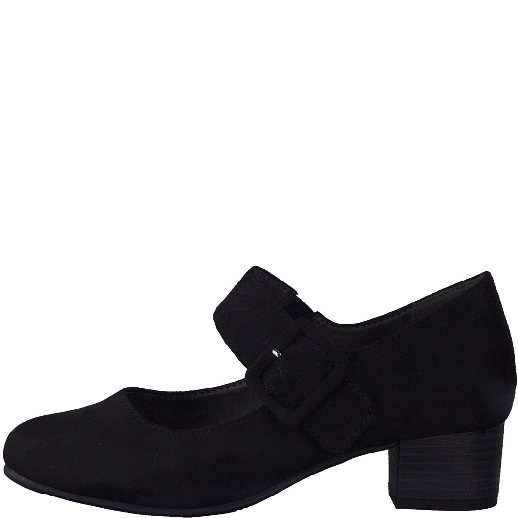 Jana Ladies Black Bar Shoe : 22361-41