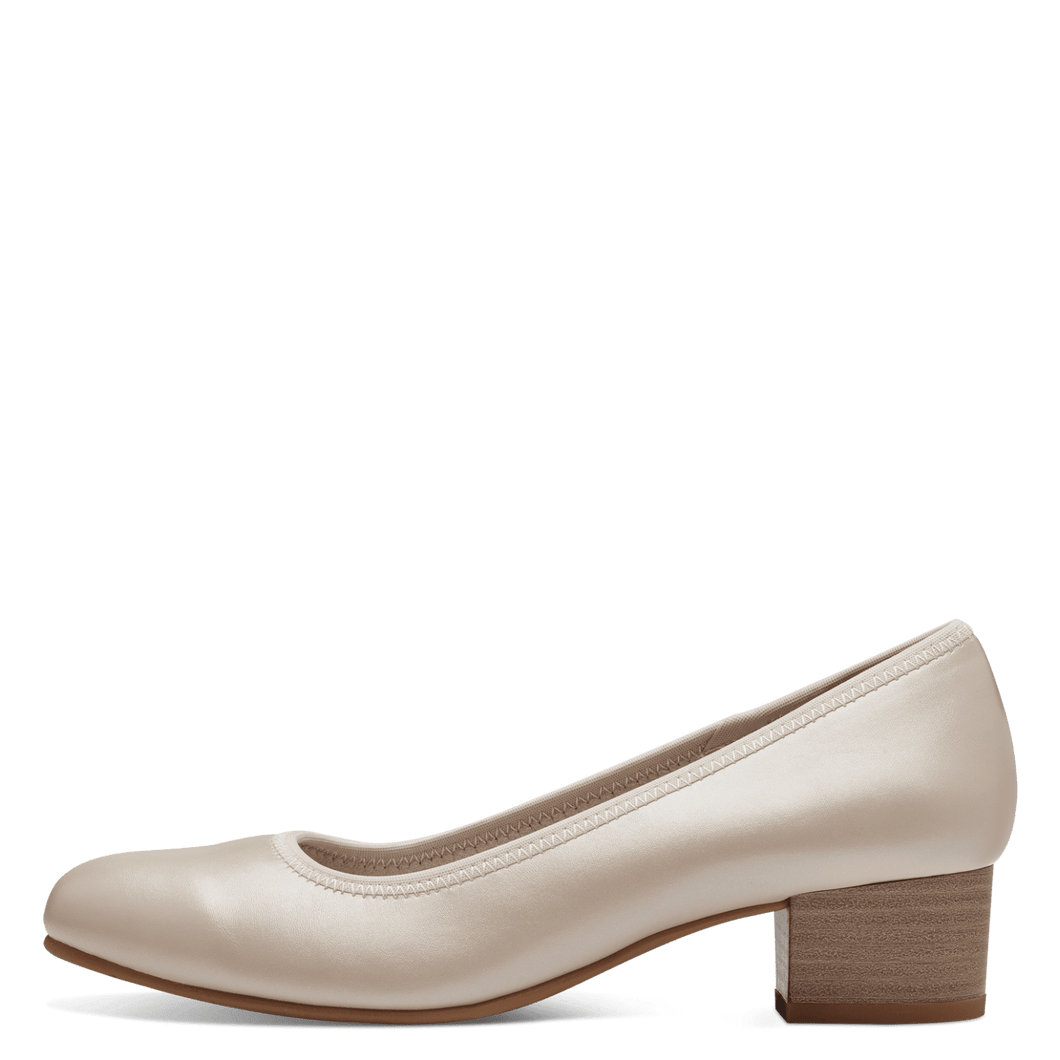 Jana Ladies Pearl Low Heel Court Shoe : 22360-42