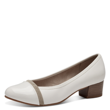 Load image into Gallery viewer, Jana Ladies  White Low Heel Court Shoe : 22367-42
