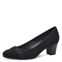 Load image into Gallery viewer, Jana Ladies Black Nubuck Court Shoe : 22467-42
