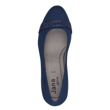 Load image into Gallery viewer, Jana Ladies Navy Nubuck Court Shoe : 22467-42
