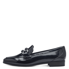 Load image into Gallery viewer, Marco Tozzi Ladies Navy Patent Moccasin: 24237-43
