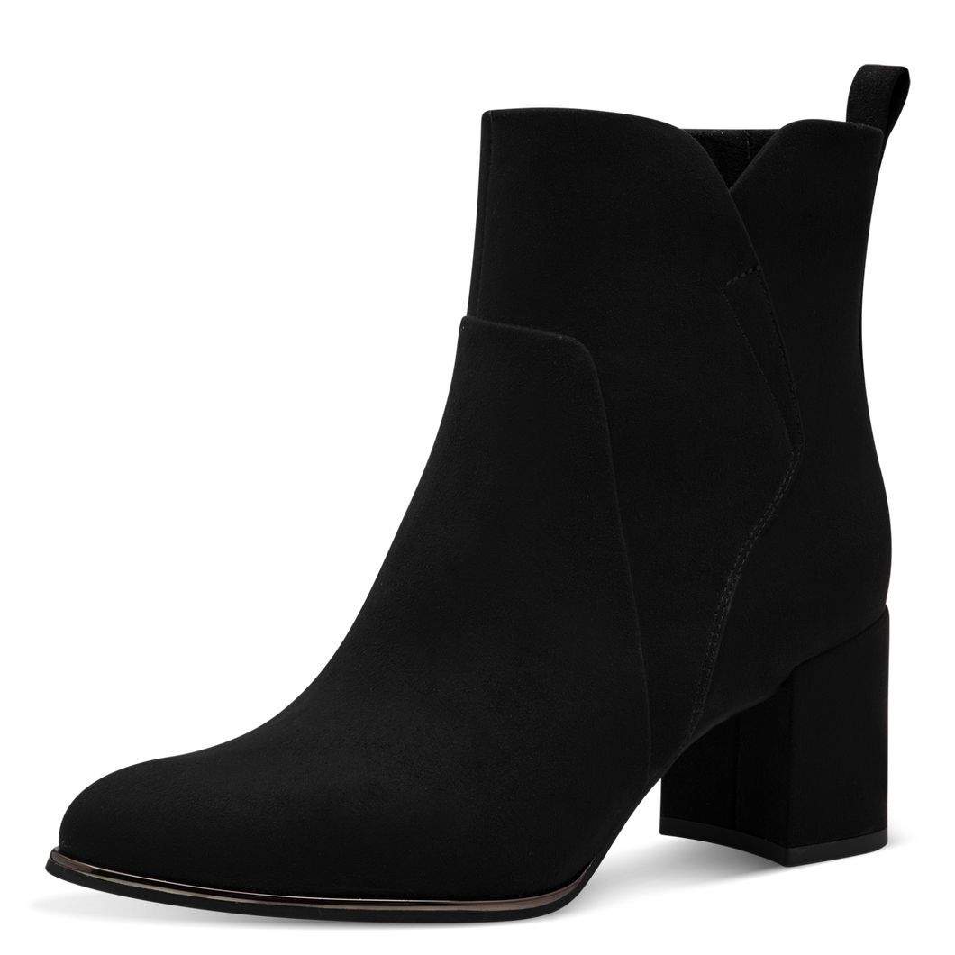 Marco Tozzi Ladies Black Nubuck Ankle Boot - 25095