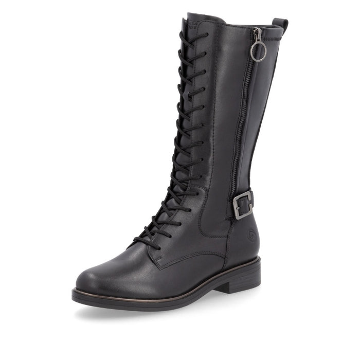 Remonte Ladies Black Lace Up Boot D8390-00