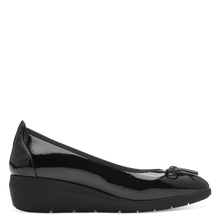 Load image into Gallery viewer, Jana Ladies Black Patent Wedge Shoe: 22162-43
