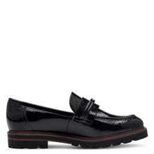 Load image into Gallery viewer, Marco Tozzi Ladies Black Patent Moccasin: 24704-41
