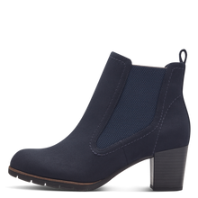 Load image into Gallery viewer, Marco Tozzi Navy Ladies Gusset Ankle Boot : 25355-41
