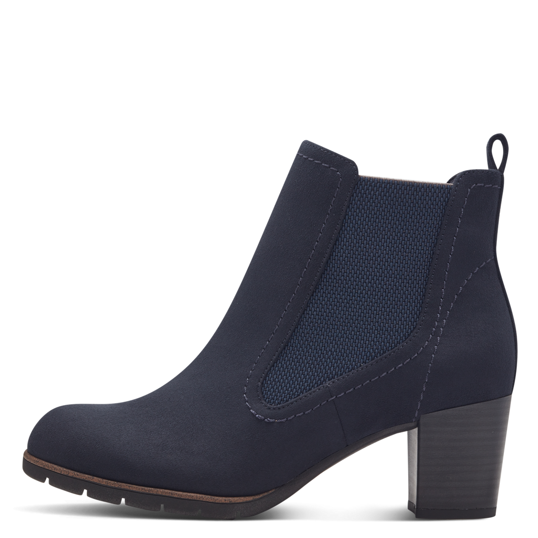 Marco Tozzi Navy Ladies Gusset Ankle Boot : 25355-41