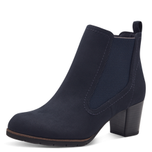 Load image into Gallery viewer, Marco Tozzi Navy Ladies Gusset Ankle Boot : 25355-41
