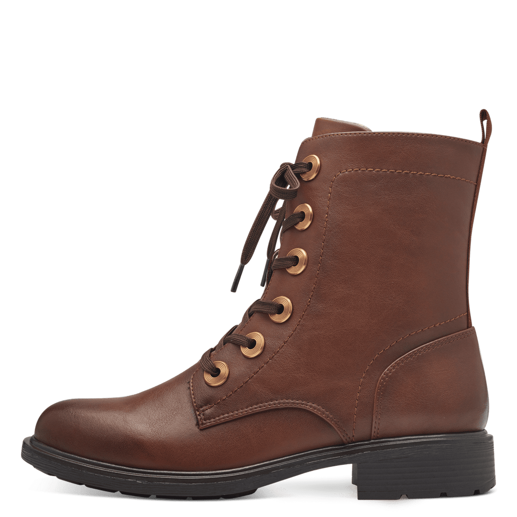 Jana Ladies Tan Lace-Up Boot: 25277-43