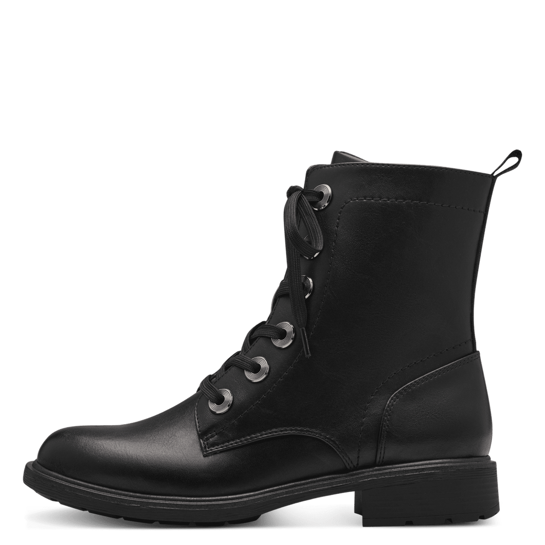 Jana Ladies Black Lace-Up Boot: 25277-43