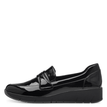 Load image into Gallery viewer, Jana Ladies Black Patent Slip-On Shoe: 24666-43
