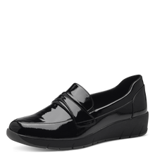 Load image into Gallery viewer, Jana Ladies Black Patent Slip-On Shoe: 24666-43
