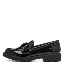 Load image into Gallery viewer, Jana Ladies Black Patent Moccasin: 24764-41
