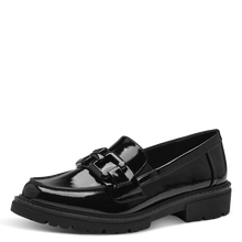 Load image into Gallery viewer, Jana Ladies Black Patent Moccasin: 24764-41
