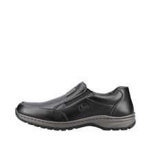 Load image into Gallery viewer, Rieker Mens Black Slip-On Shoe 03354-03
