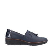 Load image into Gallery viewer, Rieker Ladies Navy Slip-On Shoe: 53751-14
