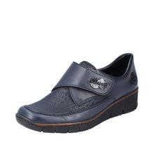 Load image into Gallery viewer, Rieker Ladies Navy Velcro Shoe 537C0-14
