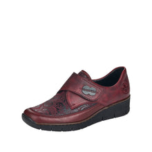 Load image into Gallery viewer, Rieker Ladies Wine Velcro Shoe
