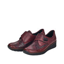 Load image into Gallery viewer, Rieker Ladies Wine Velcro Shoe
