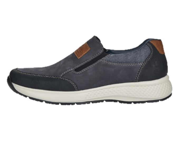 Rieker Mens Black Slip-On Shoe