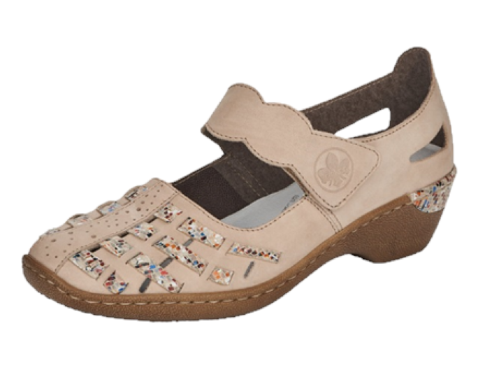 Rieker Ladies Velcro Strap Shoe