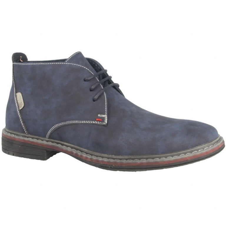 Goor Mens Navy Lace Up Boot (Goor-187)