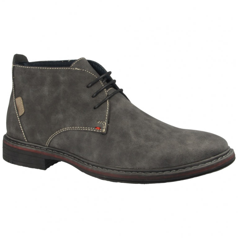 Goor Mens Grey Lace Up Boot (Goor-187)