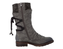 Load image into Gallery viewer, Rieker Ladies Grey Mid Length Zip Up Boot
