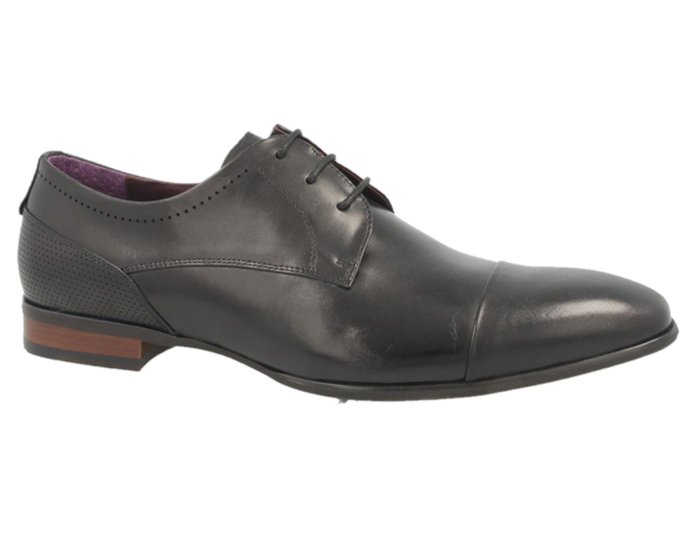 Morgan & Co Mens Black Lace-Up Shoe