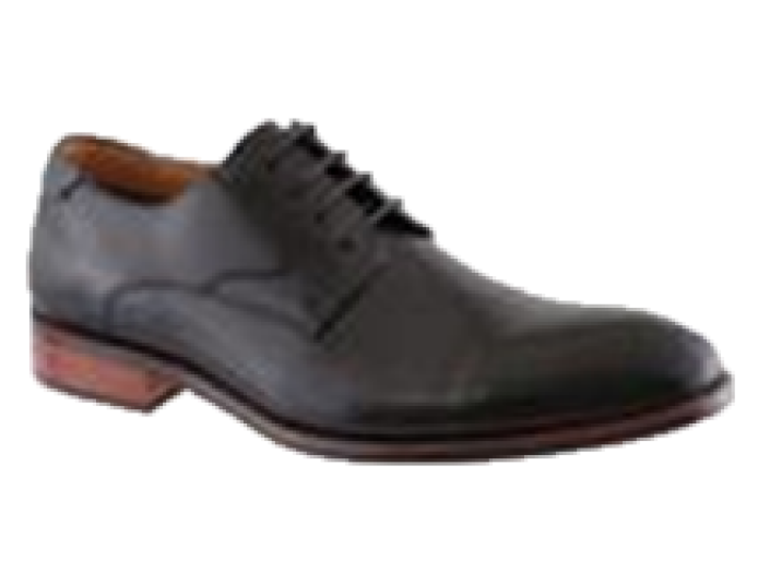 Morgan & Co Mens Black Lace-Up Shoes