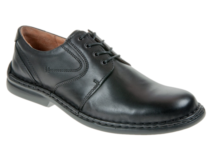 Josef Seibel Mens Black Lace-Up Shoe