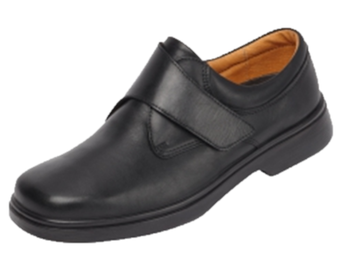 Easy B Mens Black Velcro Shoe