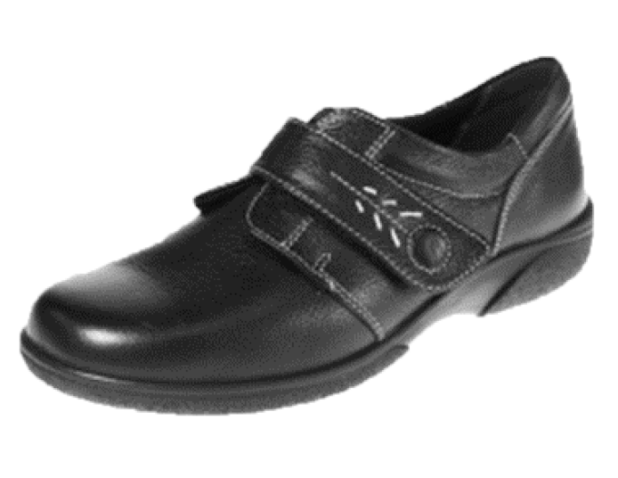 Easy B Ladies Black Velcro Shoe