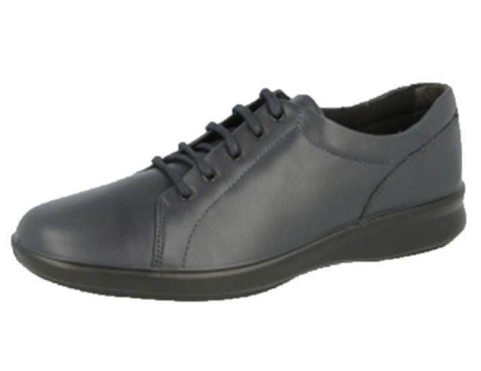 Easy B Ladies Navy Lace-Up Shoe