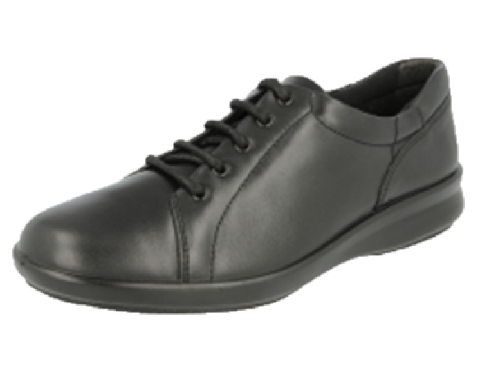 Easy B Ladies Black Lace-Up Shoe