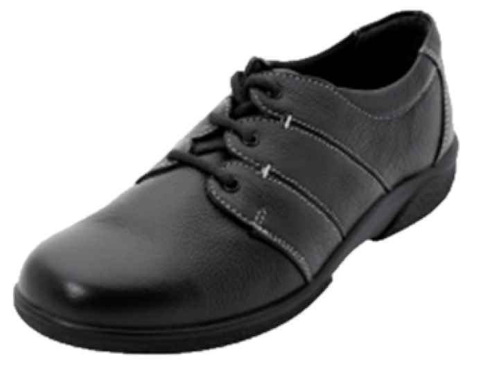 Easy B Ladies Black Lace-Up Shoe