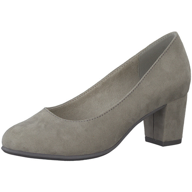 Jana Ladies Stone Nubuck Court Shoe : 22468-20