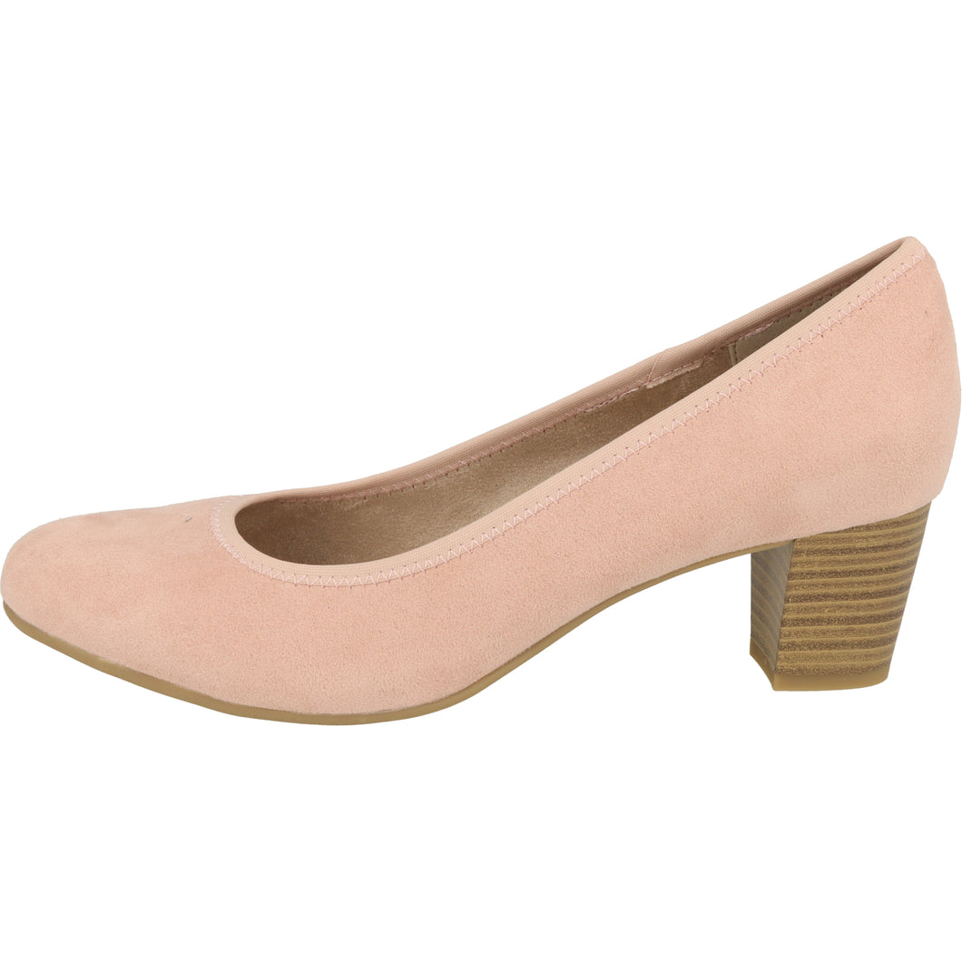 Jana Ladies Rose Nubuck Court Shoe : 22476-20