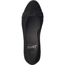 Load image into Gallery viewer, Jana Ladies Black Nubuck Court Shoe : 22467-29
