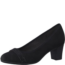 Load image into Gallery viewer, Jana Ladies Black Nubuck Court Shoe : 22467-29
